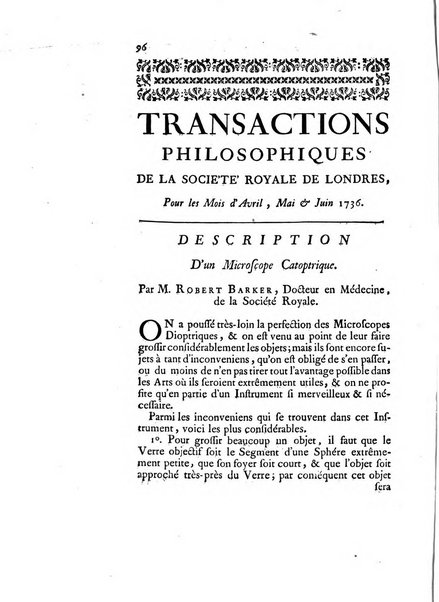 Transactions philosophiques de la Societe royale de Londres..