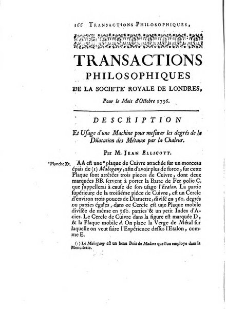 Transactions philosophiques de la Societe royale de Londres..