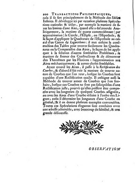 Transactions philosophiques de la Societe royale de Londres..