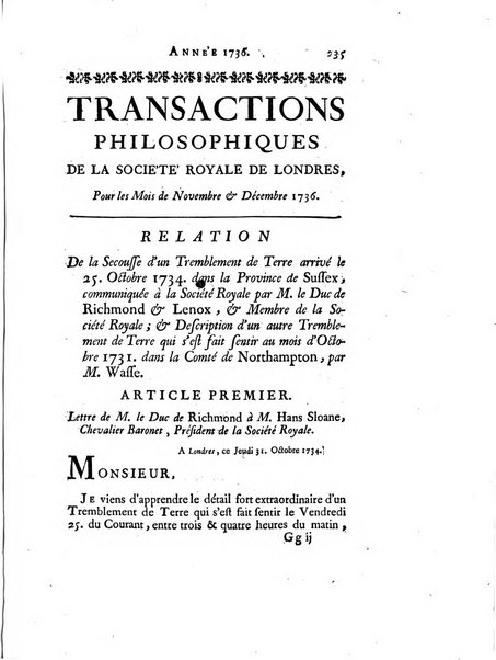 Transactions philosophiques de la Societe royale de Londres..