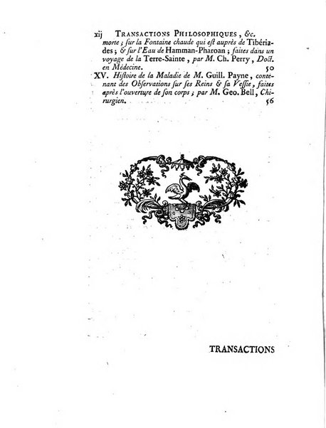 Transactions philosophiques de la Societe royale de Londres..