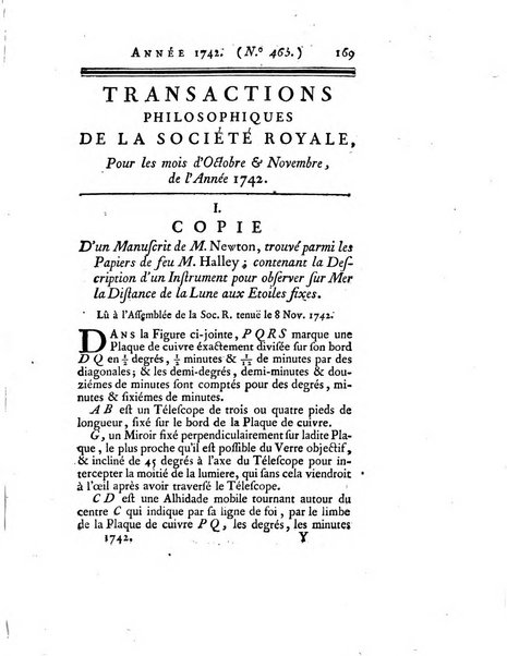 Transactions philosophiques de la Societe royale de Londres..