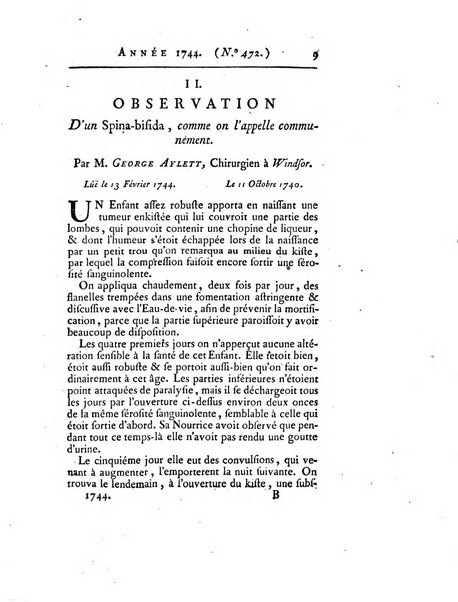 Transactions philosophiques de la Societe royale de Londres..