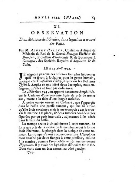 Transactions philosophiques de la Societe royale de Londres..