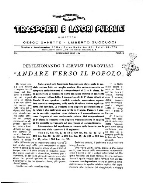 Trasporti e lavori pubblici giornale dei trasporti e dei lavori pubblici