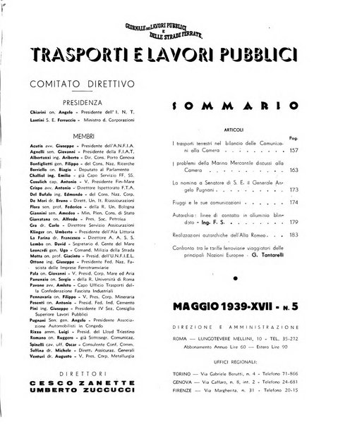 Trasporti e lavori pubblici giornale dei trasporti e dei lavori pubblici