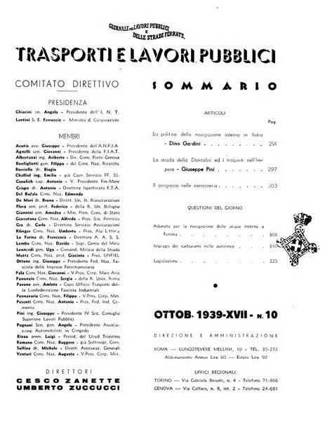 Trasporti e lavori pubblici giornale dei trasporti e dei lavori pubblici