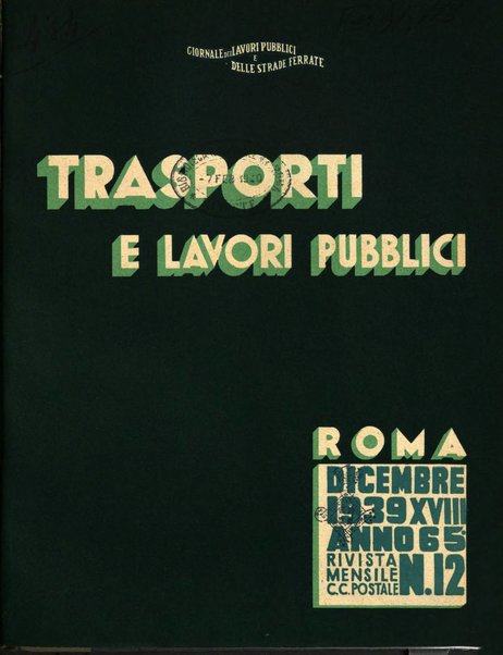 Trasporti e lavori pubblici giornale dei trasporti e dei lavori pubblici