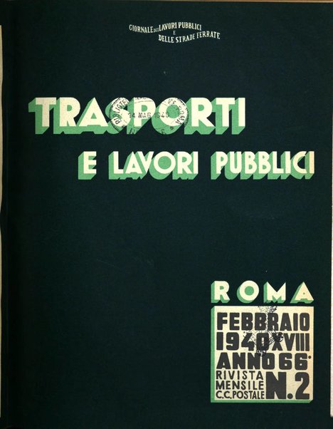 Trasporti e lavori pubblici giornale dei trasporti e dei lavori pubblici