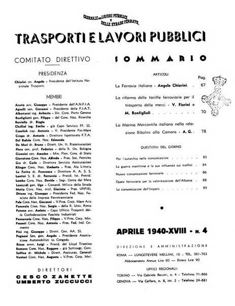 Trasporti e lavori pubblici giornale dei trasporti e dei lavori pubblici