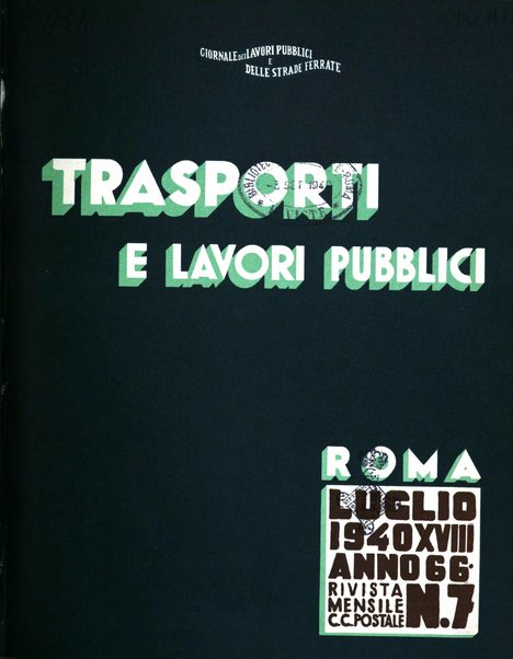 Trasporti e lavori pubblici giornale dei trasporti e dei lavori pubblici