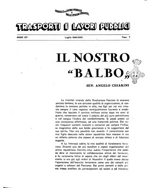 Trasporti e lavori pubblici giornale dei trasporti e dei lavori pubblici