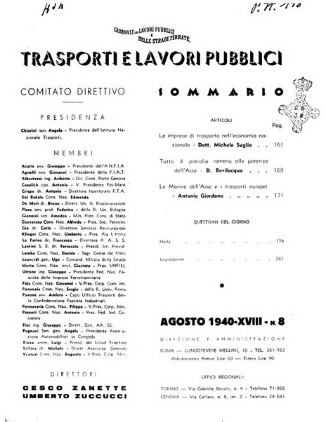 Trasporti e lavori pubblici giornale dei trasporti e dei lavori pubblici