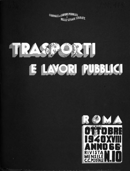 Trasporti e lavori pubblici giornale dei trasporti e dei lavori pubblici