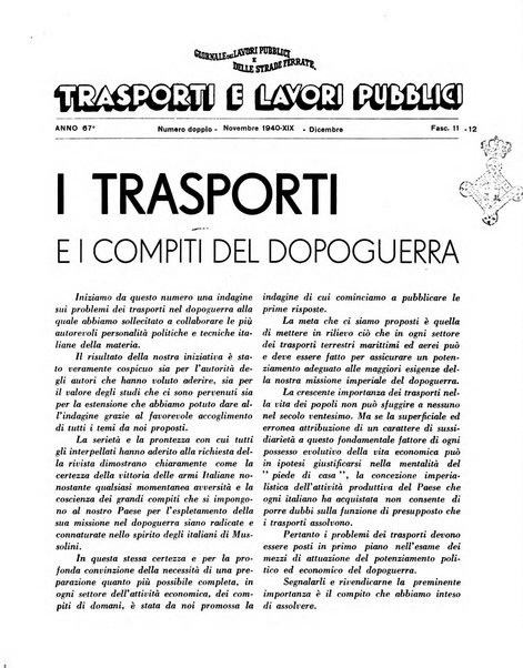 Trasporti e lavori pubblici giornale dei trasporti e dei lavori pubblici