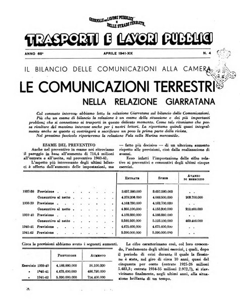 Trasporti e lavori pubblici giornale dei trasporti e dei lavori pubblici