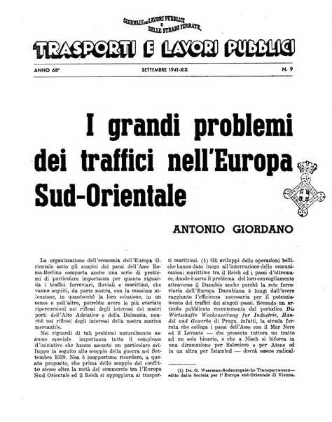 Trasporti e lavori pubblici giornale dei trasporti e dei lavori pubblici