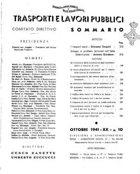 Trasporti e lavori pubblici giornale dei trasporti e dei lavori pubblici