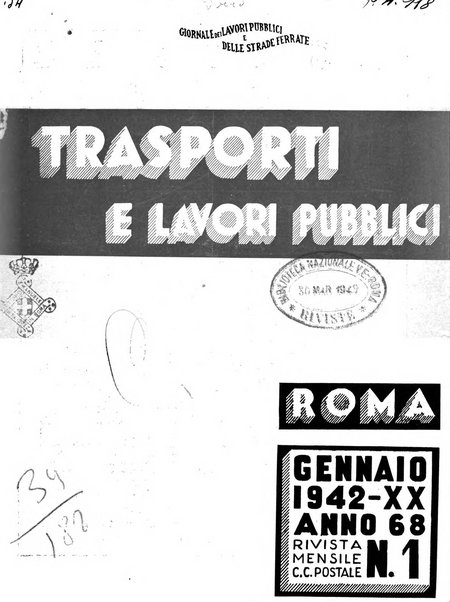 Trasporti e lavori pubblici giornale dei trasporti e dei lavori pubblici