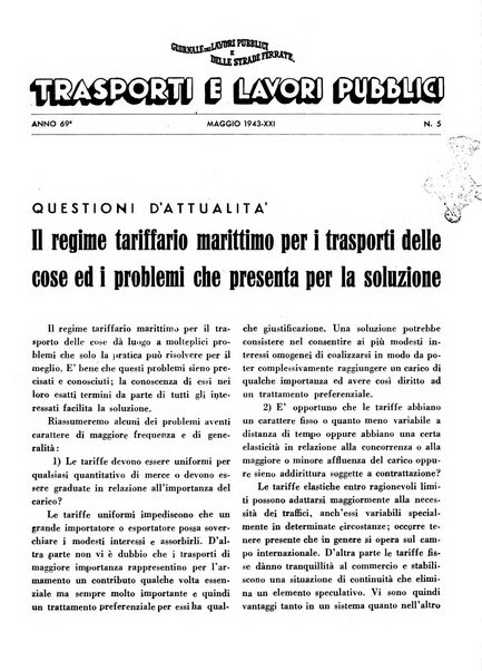 Trasporti e lavori pubblici giornale dei trasporti e dei lavori pubblici