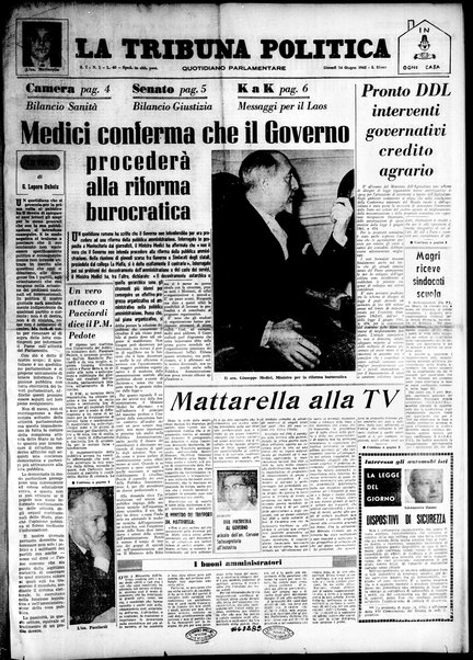 Tribuna politica : quotidiano parlamentare