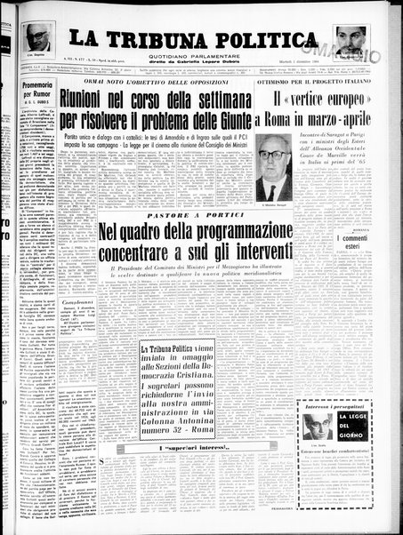 Tribuna politica : quotidiano parlamentare