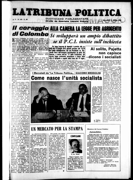 Tribuna politica : quotidiano parlamentare