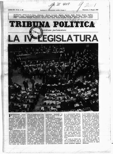 Tribuna politica : quotidiano parlamentare