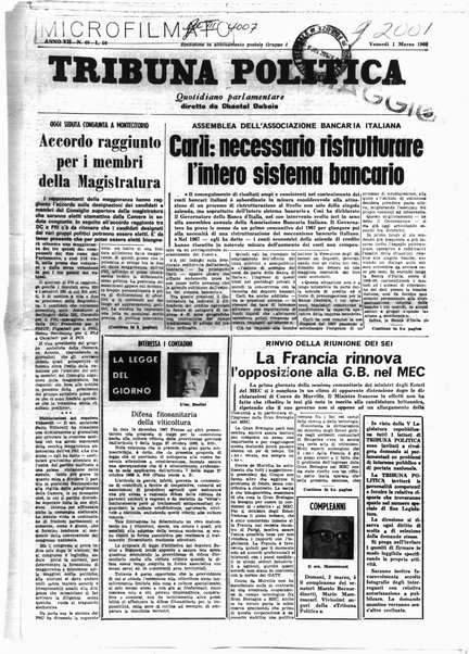 Tribuna politica : quotidiano parlamentare