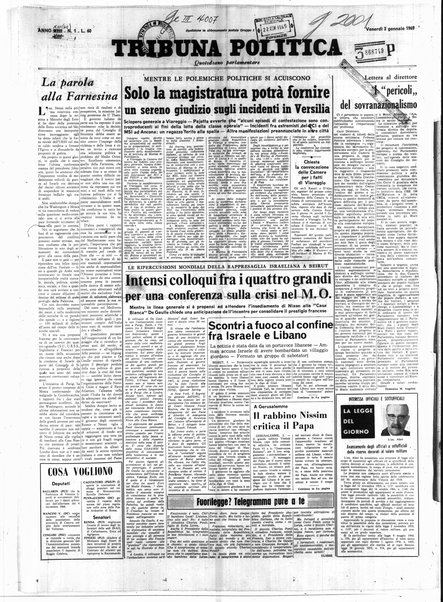 Tribuna politica : quotidiano parlamentare