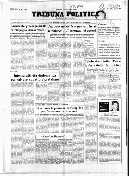 Tribuna politica : quotidiano parlamentare