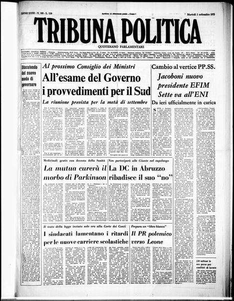 Tribuna politica : quotidiano parlamentare