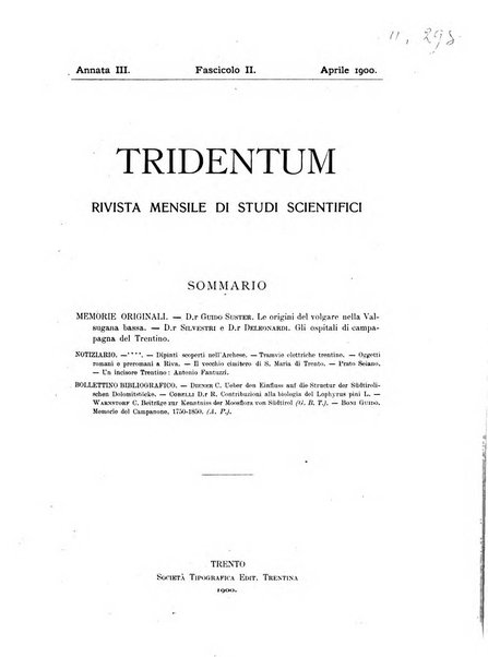 Tridentum rivista bimestrale di studi scientifici