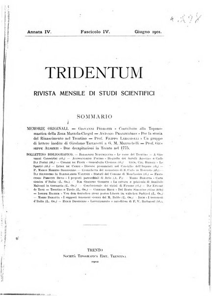 Tridentum rivista bimestrale di studi scientifici