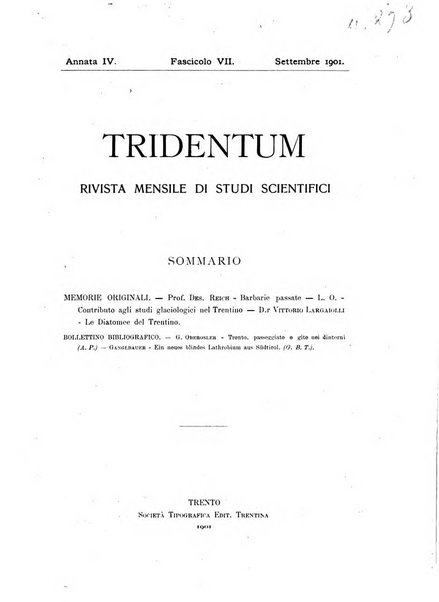 Tridentum rivista bimestrale di studi scientifici