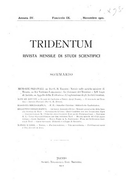 Tridentum rivista bimestrale di studi scientifici