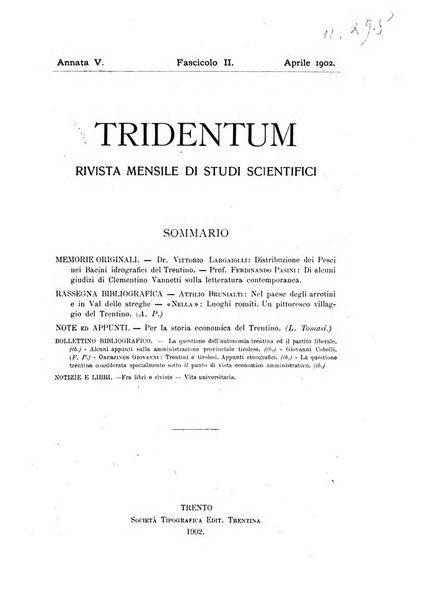 Tridentum rivista bimestrale di studi scientifici