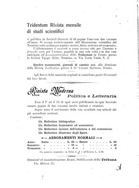 Tridentum rivista bimestrale di studi scientifici