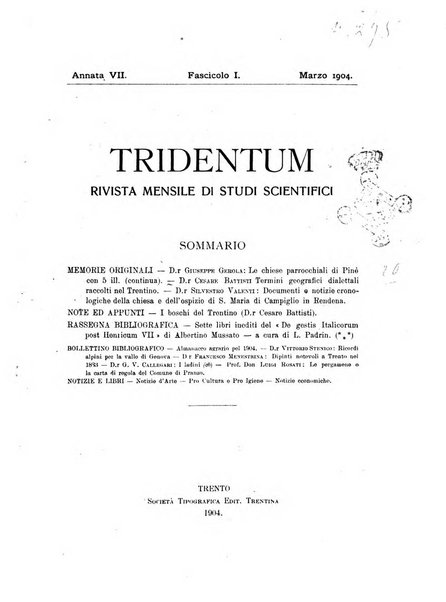 Tridentum rivista bimestrale di studi scientifici