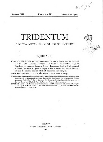 Tridentum rivista bimestrale di studi scientifici