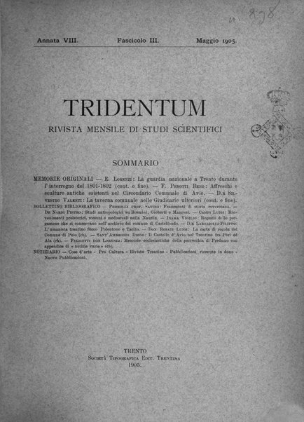 Tridentum rivista bimestrale di studi scientifici