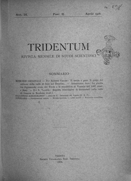 Tridentum rivista bimestrale di studi scientifici