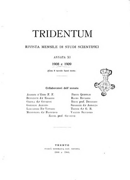 Tridentum rivista bimestrale di studi scientifici
