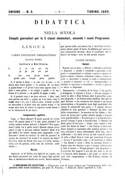 L'unione giornaletto didattico-politico degl'insegnanti primari d'Italia