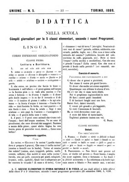 L'unione giornaletto didattico-politico degl'insegnanti primari d'Italia