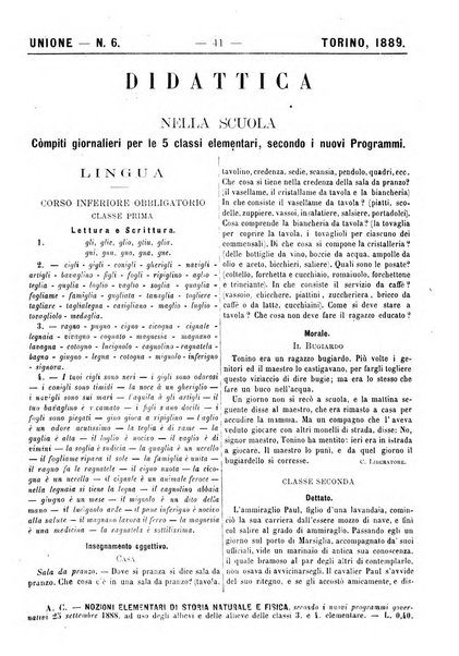 L'unione giornaletto didattico-politico degl'insegnanti primari d'Italia