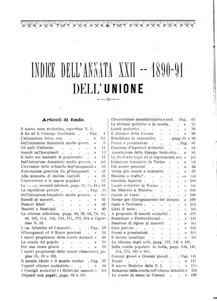 L'unione giornaletto didattico-politico degl'insegnanti primari d'Italia