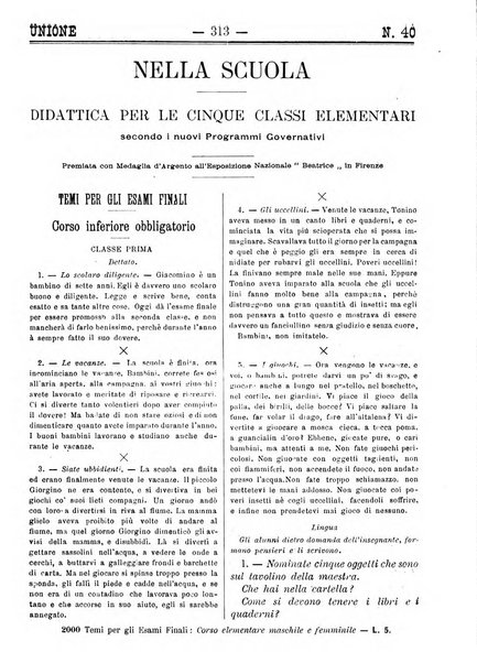 L'unione giornaletto didattico-politico degl'insegnanti primari d'Italia