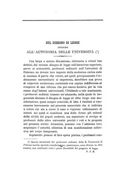 L'unione universitaria periodico mensile tra i professori universitari italiani