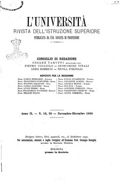 L'Universita rivista dell'istruzione superiore